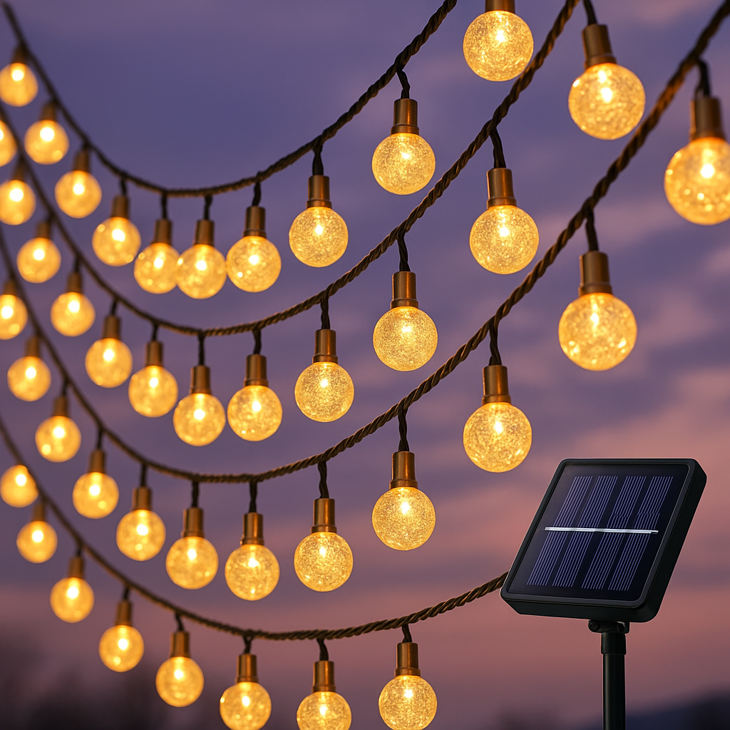 Guirlande Solaire Cristal – Éclairez vos soirées en extérieur
