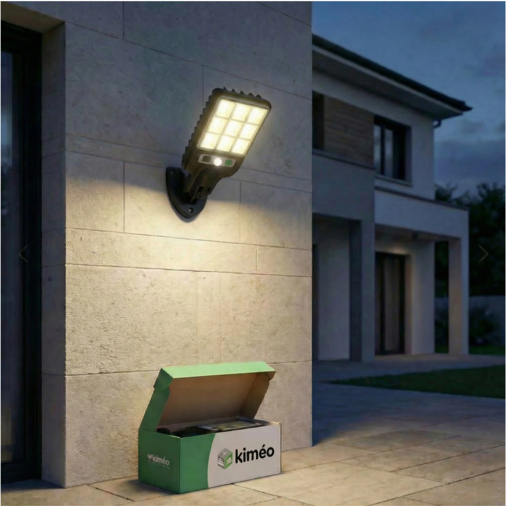 Lampe Solaire murale à Détection – Éclairage Extérieur Écologique avec Capteur de Mouvement