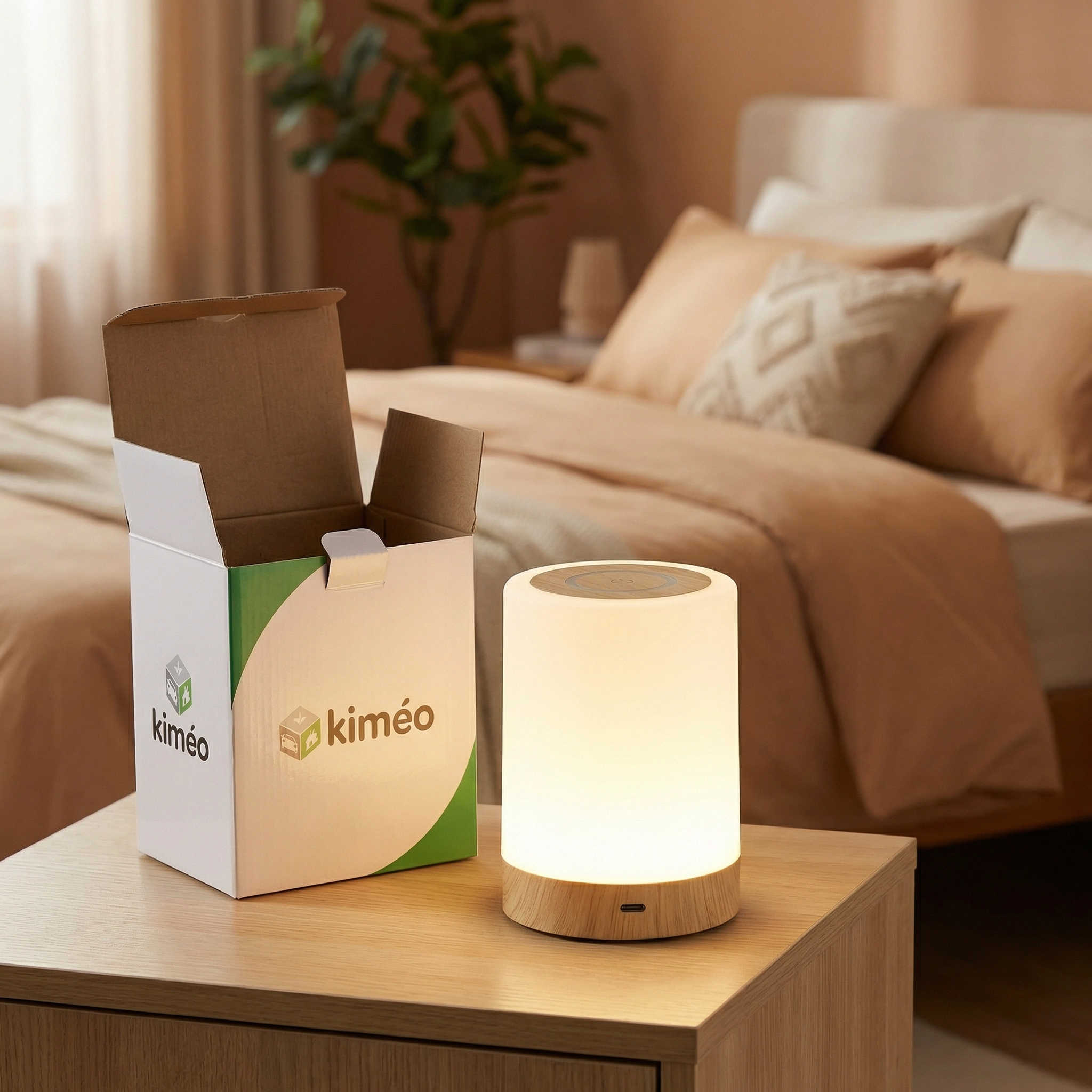 Lampe de chevet tactile à intensité réglable – 256 couleurs, rechargeable USB, lampe LED portable