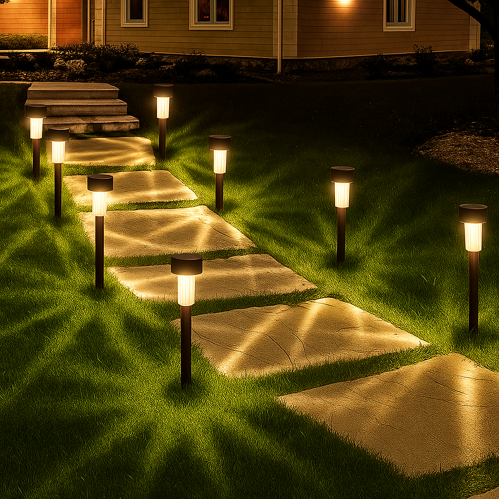 Lot de 10 lampes solaires décoratives pour jardin