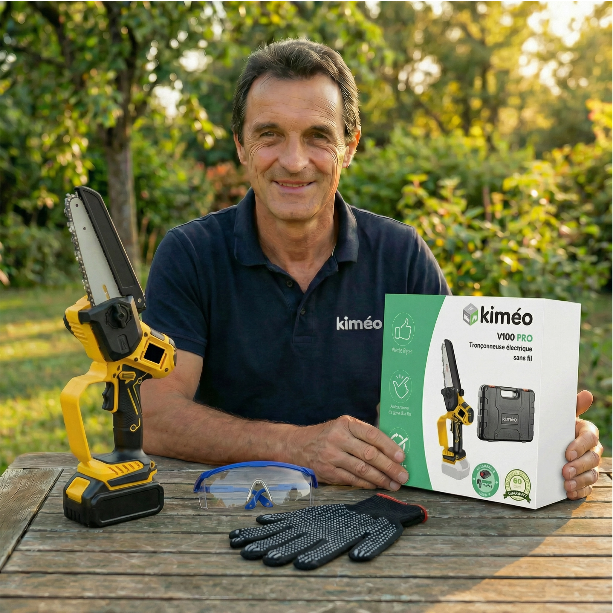 V100 PRO | Tronçonneuse Électrique Sans Fil | Coupe Rapide & Précise