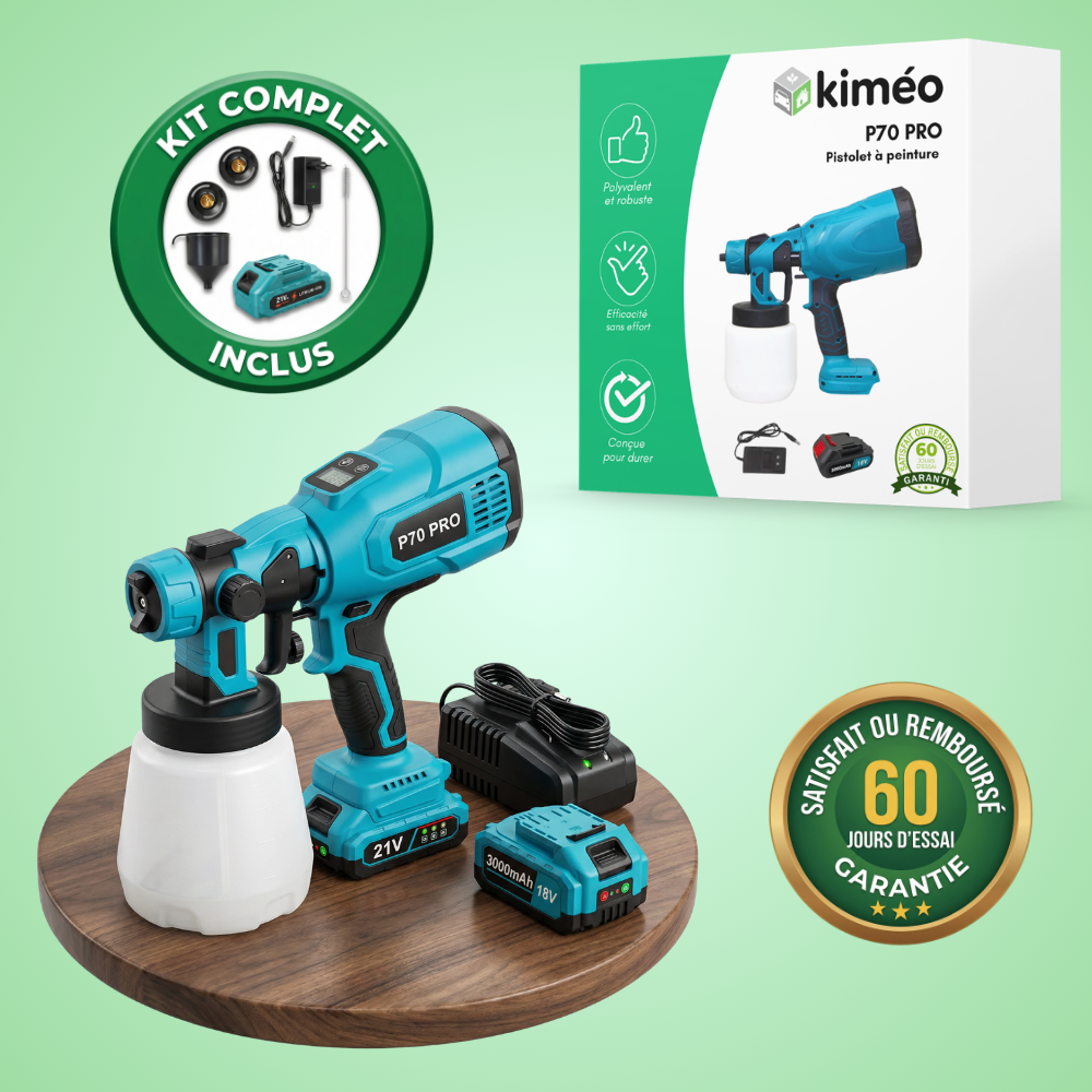 P70 PRO | Pistolet à Peinture Électrique Sans Fil Haute Précision