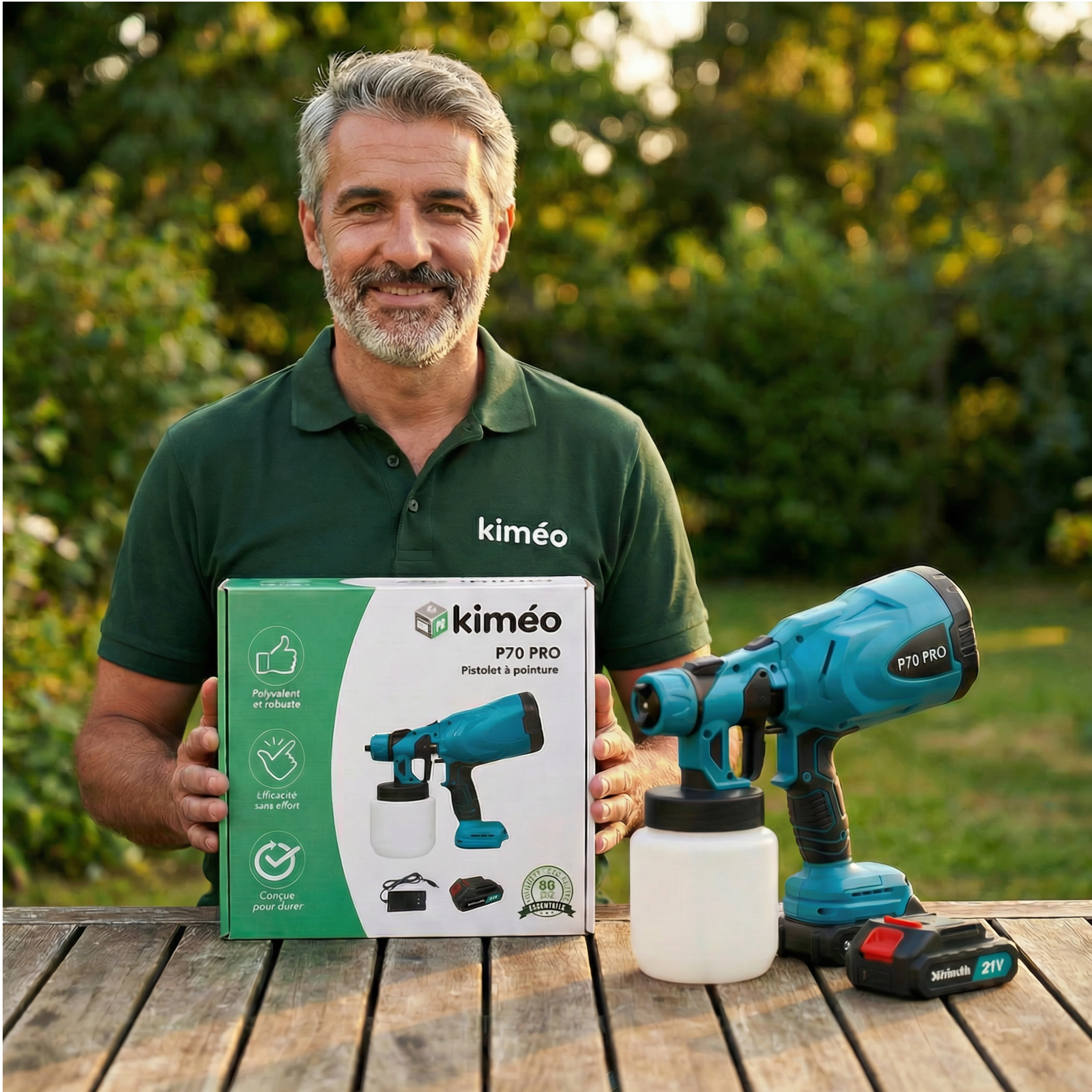 P70 PRO | Pistolet à Peinture Électrique Sans Fil Haute Précision