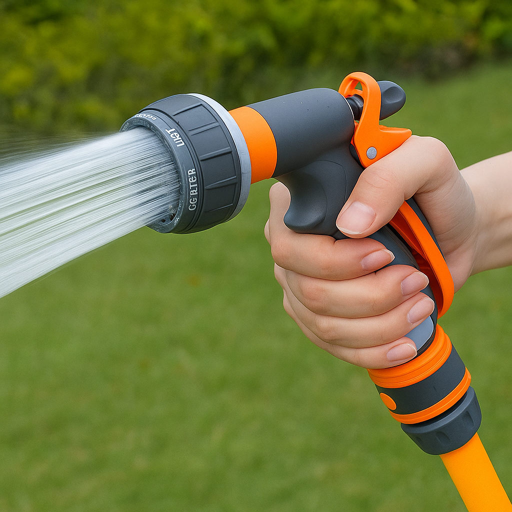 JetGrip Pistolet d'Arrosage Ergonomique à Jets Réglables – Pour Jardin et Arrosage Précis