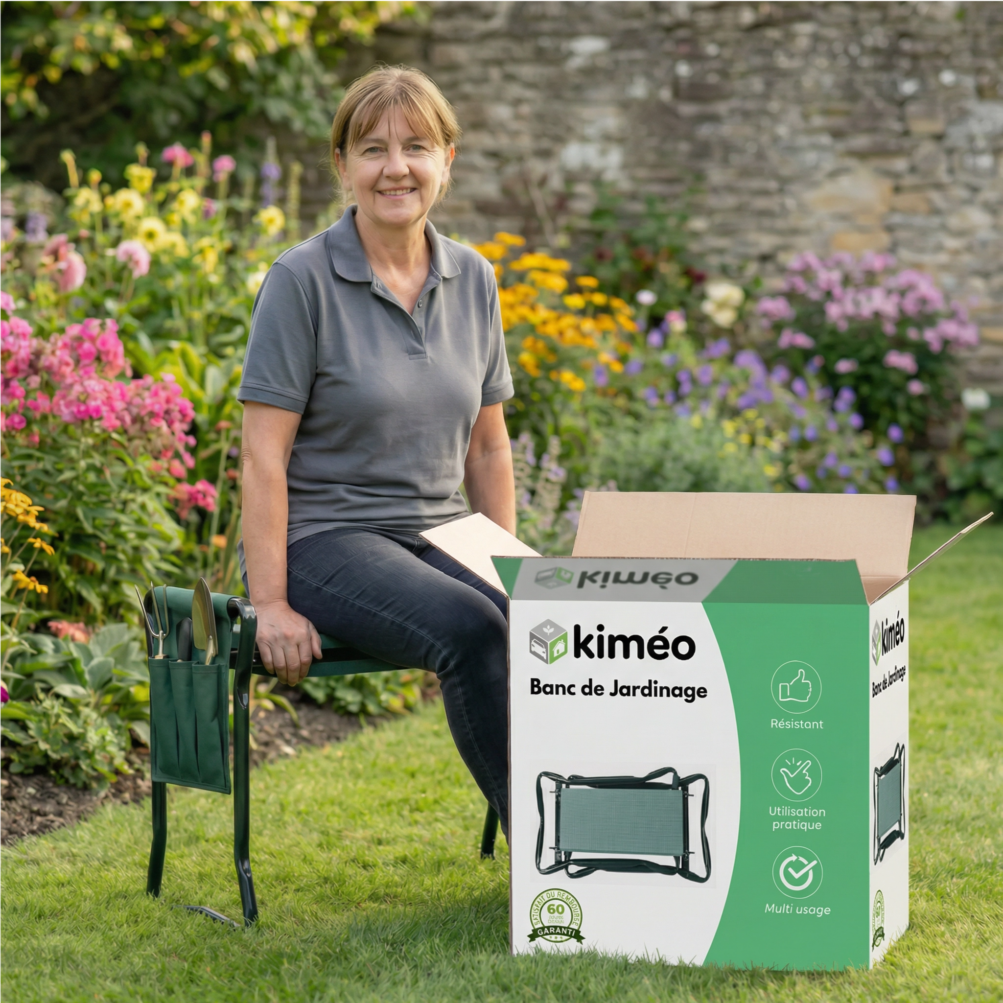 JardiComfort™ | Banc de Jardinage | Travaillez Sans Douleur et Profitez Sans Effort