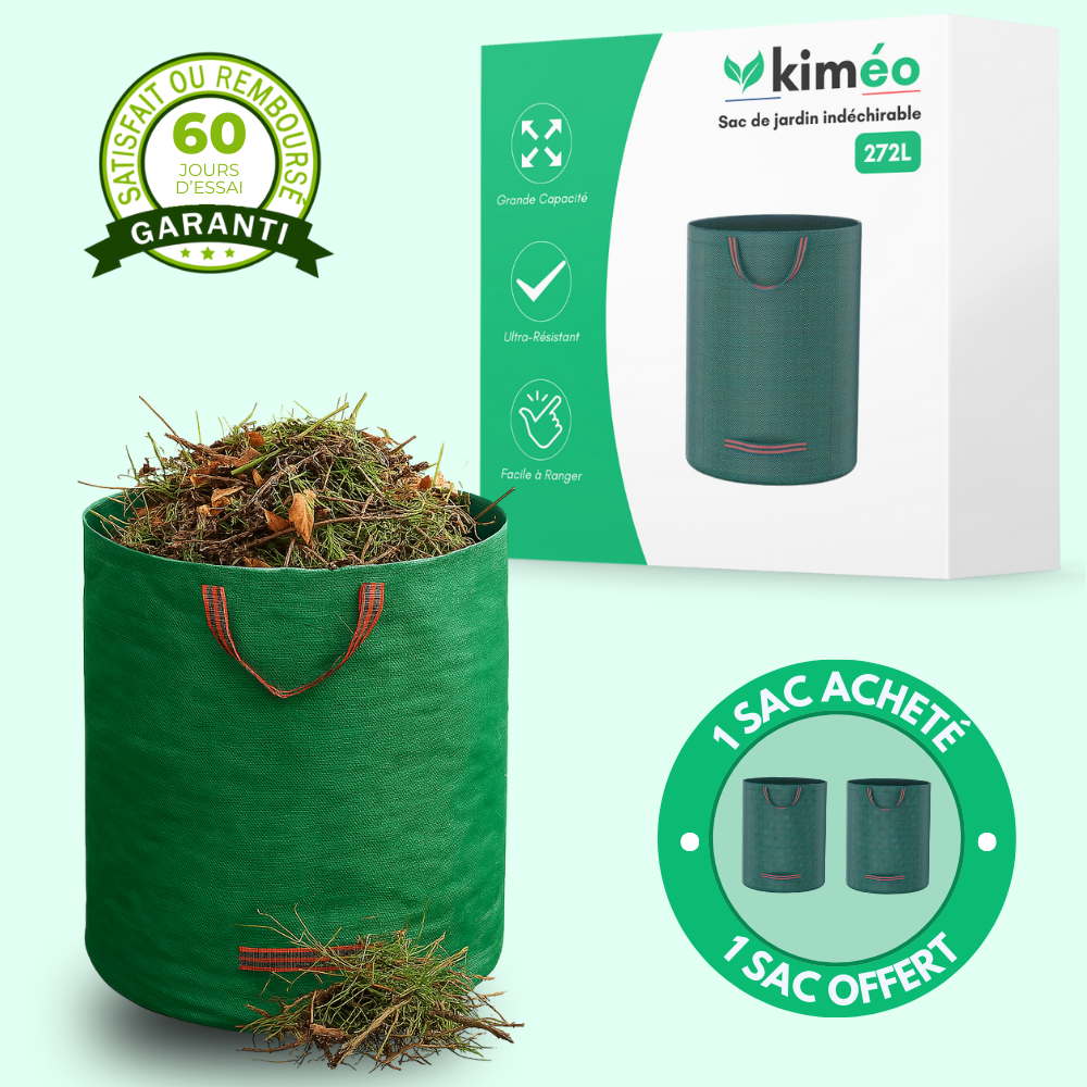 Sac de jardin indéchirable pour déchets - 272L