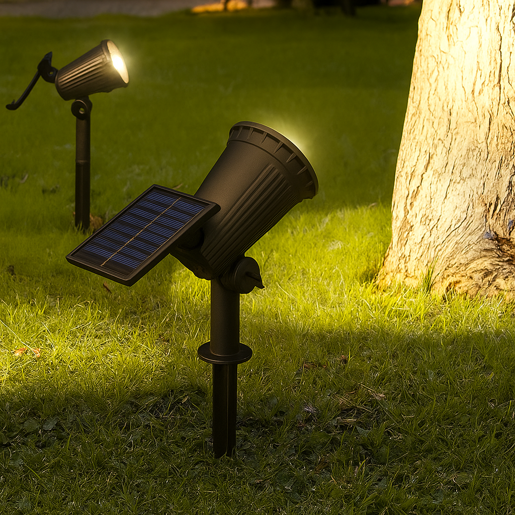 Spot solaire LED extérieur orientable et étanche (lot de 2)