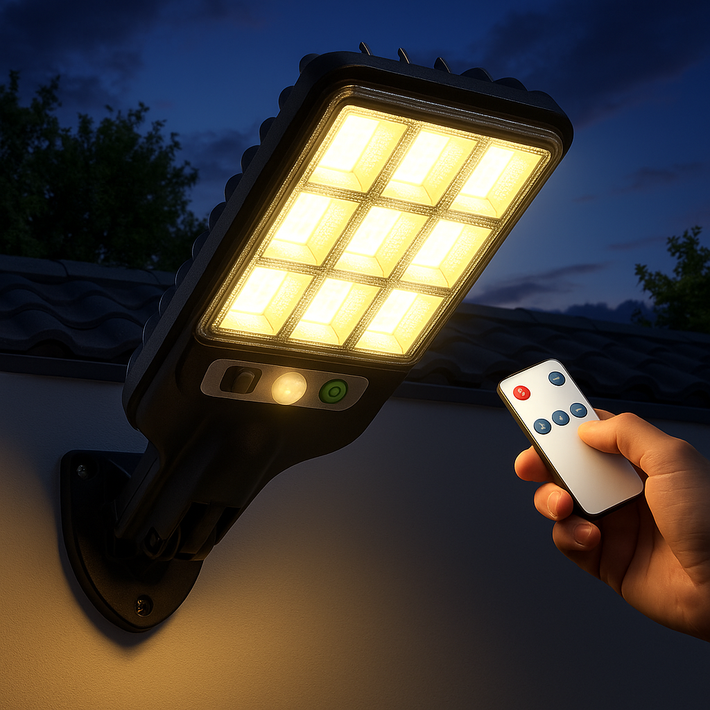 Lampe Solaire murale à Détection – Éclairage Extérieur Écologique avec Capteur de Mouvement